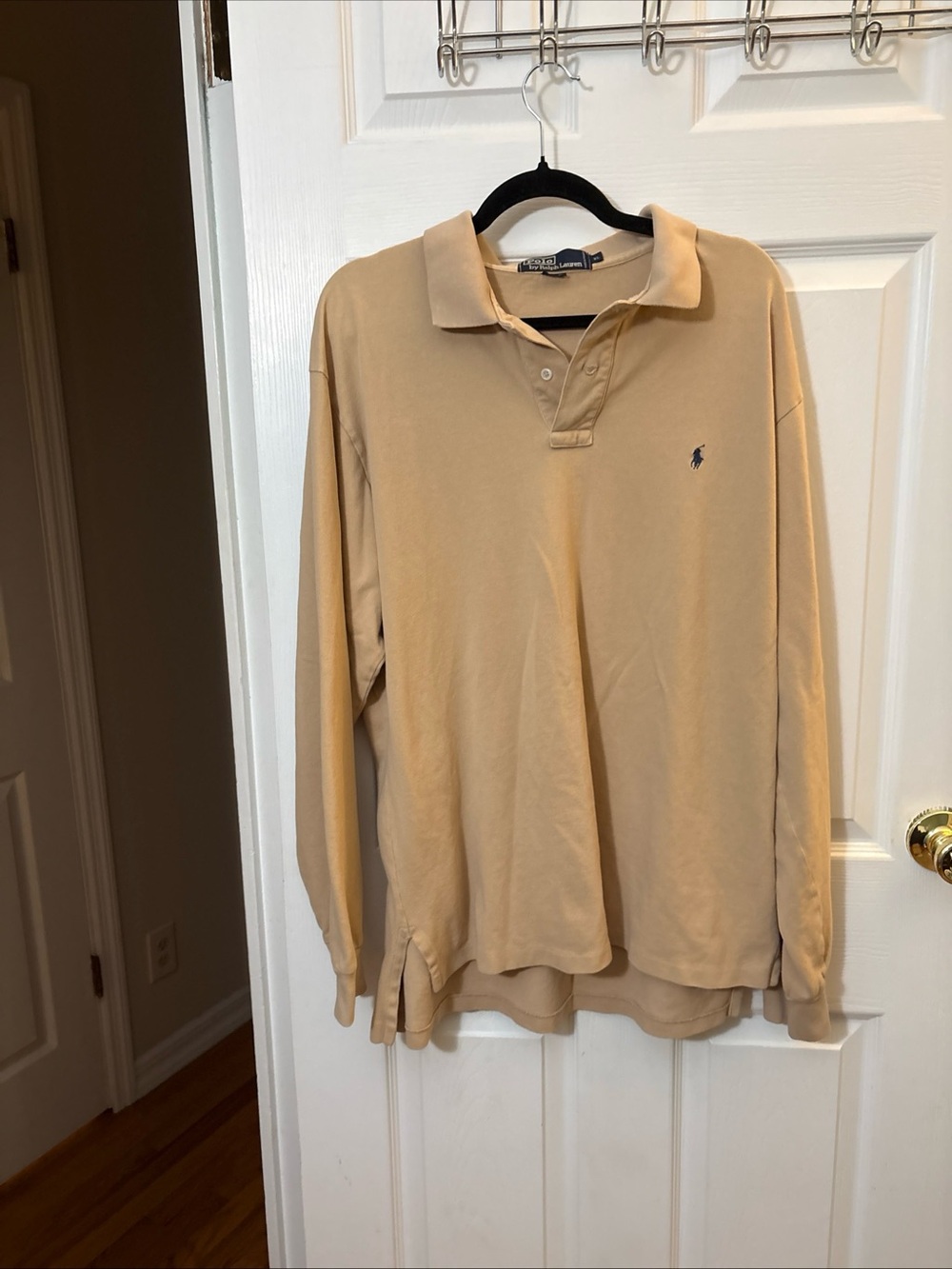 Ralph Lauren Long-Sleeve Polo Shirt - Beige